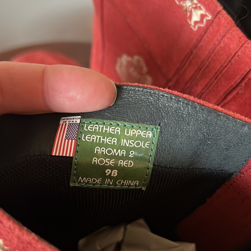 Earth Red Embroidered Women's Boots - Picture 10 of 11